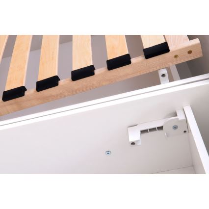 Letto imbottito con contenitore senza materasso ALIS 180x200 cm marrone