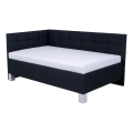 Letto imbottito con contenitore senza materasso MARIA PETITE 120x200 cm antracite