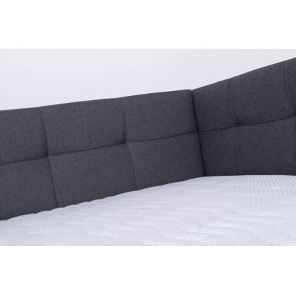 Letto imbottito con contenitore senza materasso MARIA PETITE 120x200 cm grigio