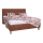 Letto imbottito con contenitore VIOLET 160x200 cm, senza materasso, marrone cognac