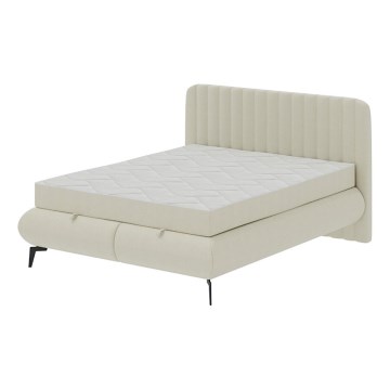 Letto imbottito con materassi e contenitore ALEXA 160x200 cm beige