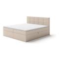 Letto imbottito con materassi e topper con contenitore EMBER 160x200 cm beige