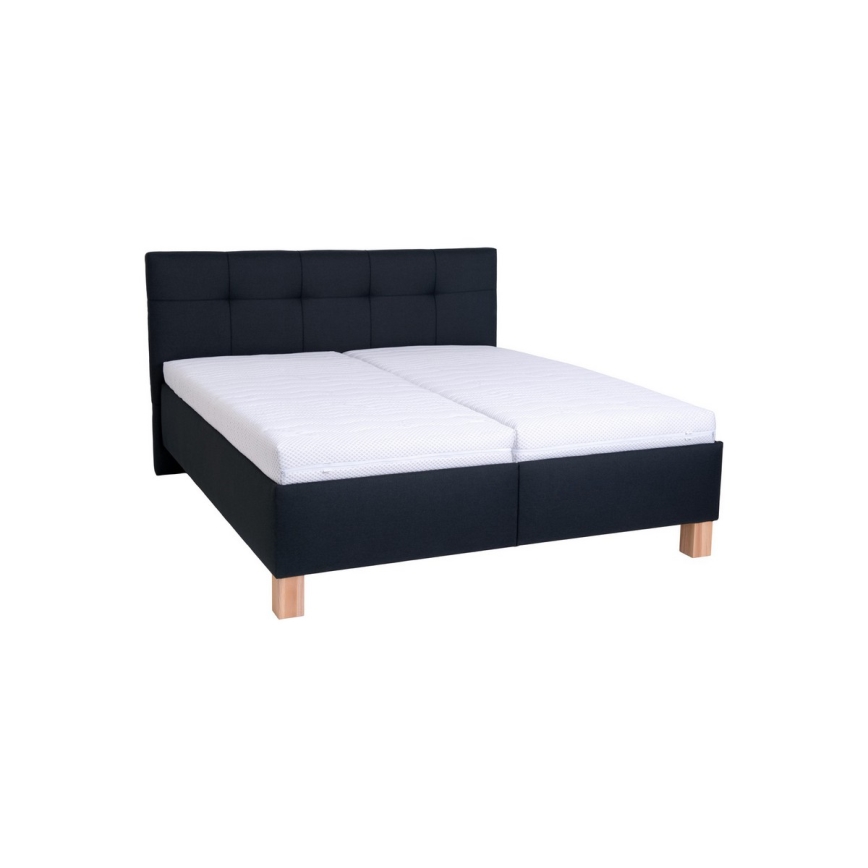 Letto imbottito con materasso e contenitore MARIA 160x200 cm antracite