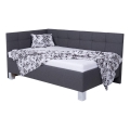 Letto imbottito con materasso e contenitore MARIA PETITE 120x200 cm grigio