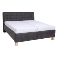 Letto imbottito con materasso e contenitore VIOLET 160x200 cm grigio scuro