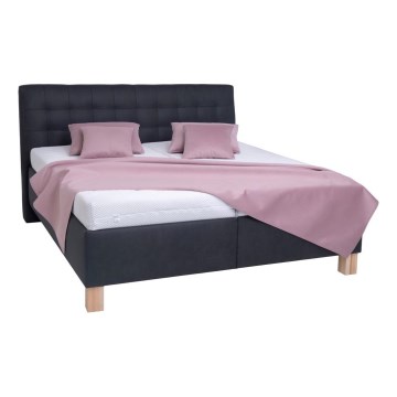 Letto imbottito con materasso e contenitore VIOLET 180x200 cm antracite