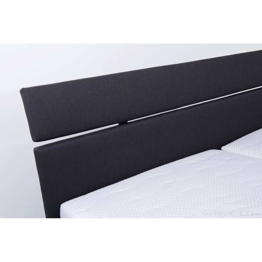 Letto imbottito con materasso e spazio di archiviazione ALIS 160x200 cm antracite