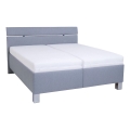 Letto imbottito con materasso e spazio di archiviazione ALIS 160x200 cm grigio chiaro