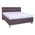 Letto imbottito con materasso e spazio di archiviazione ALIS 160x200 cm marrone