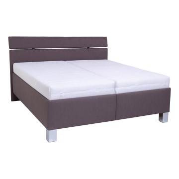 Letto imbottito con materasso e spazio di archiviazione ALIS 160x200 cm marrone