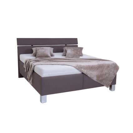 Letto imbottito con materasso e spazio di archiviazione ALIS 160x200 cm marrone