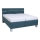 Letto imbottito con materasso e spazio di archiviazione ALIS 180x200 cm blu petrolio
