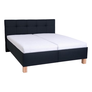 Letto imbottito con materasso e spazio di archiviazione MARIA 160x200 cm antracite