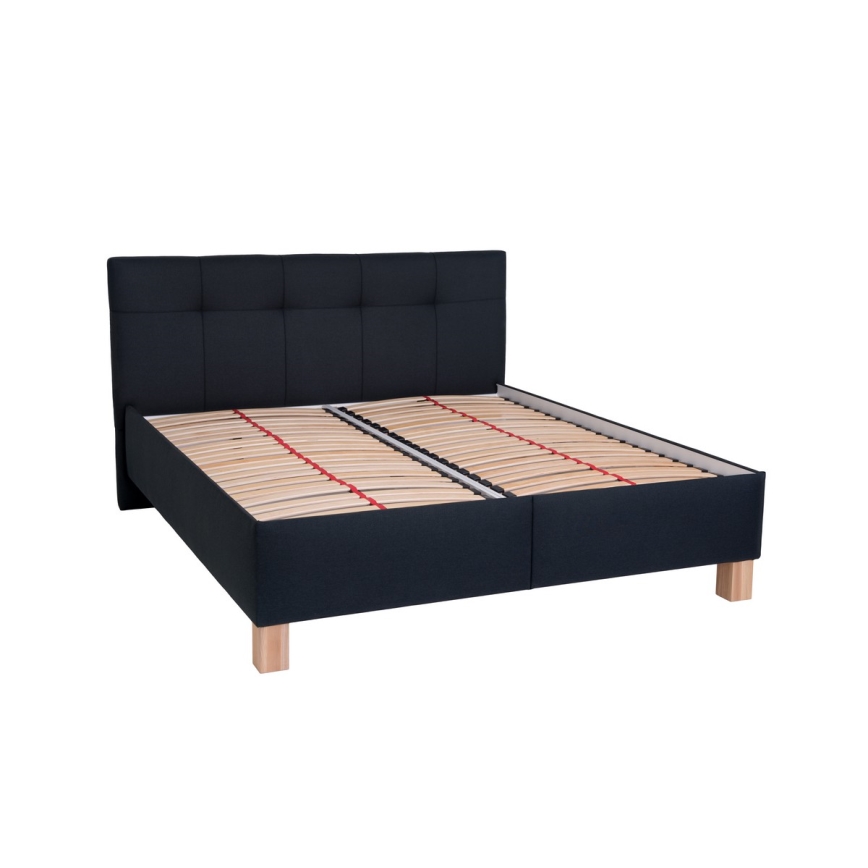 Letto imbottito con materasso e spazio di archiviazione MARIA 160x200 cm antracite