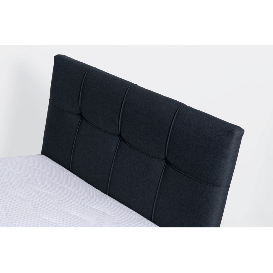 Letto imbottito con materasso e spazio di archiviazione MARIA ONE 90x200 cm antracite