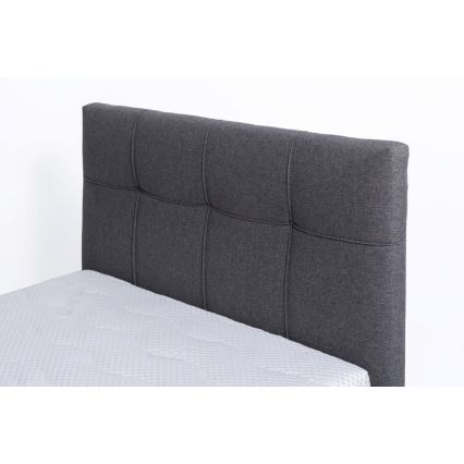 Letto imbottito con materasso e spazio di archiviazione MARIA ONE 90x200 cm grigio