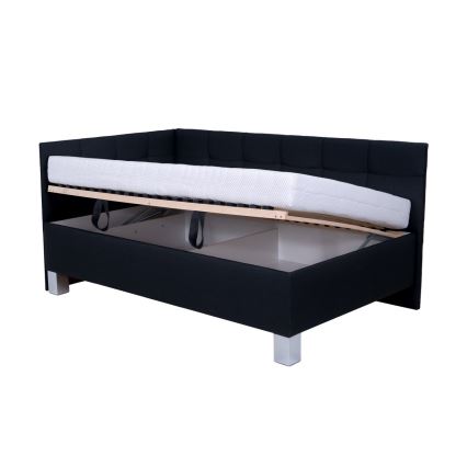 Letto imbottito con materasso e spazio di archiviazione MARIA PETITE 120x200 cm antracite