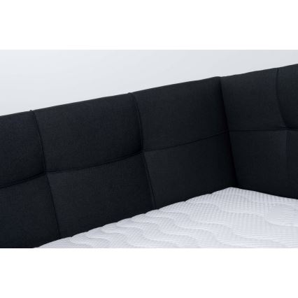 Letto imbottito con materasso e spazio di archiviazione MARIA PETITE 120x200 cm antracite