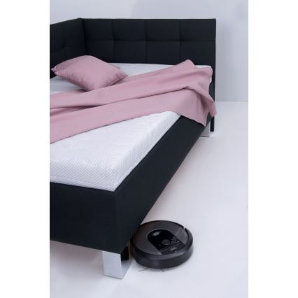 Letto imbottito con materasso e spazio di archiviazione MARIA PETITE 120x200 cm antracite