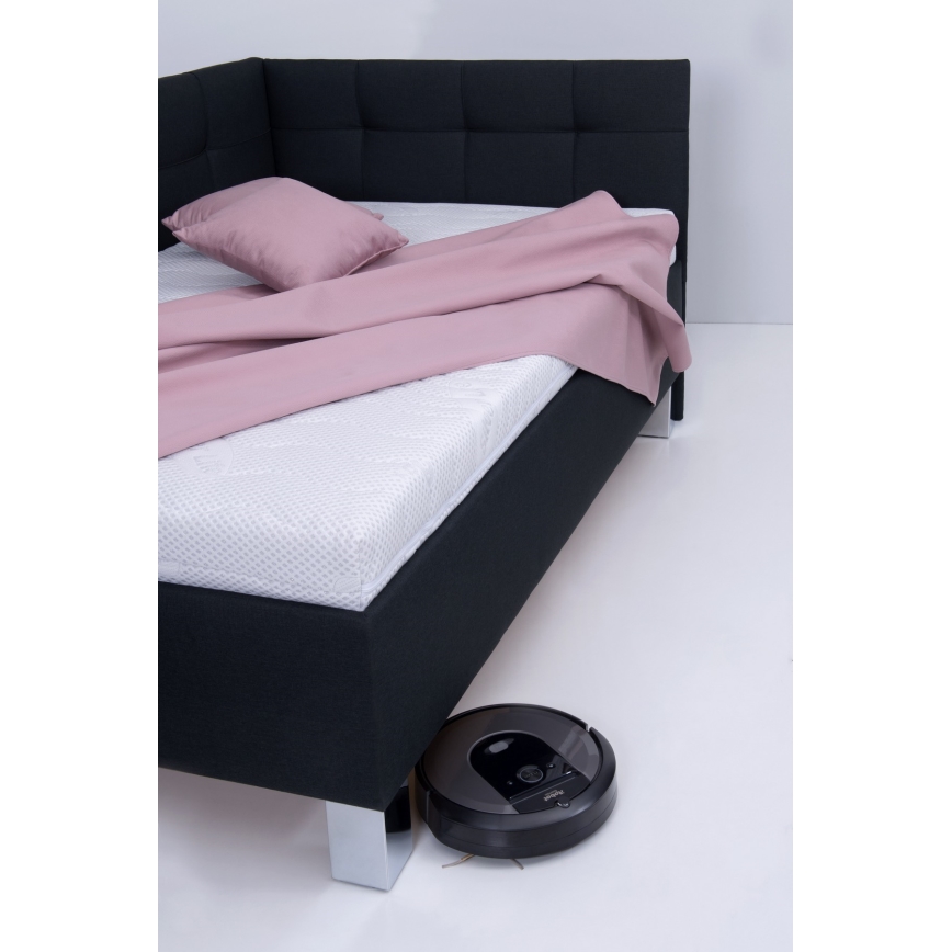 Letto imbottito con materasso e spazio di archiviazione MARIA PETITE 120x200 cm antracite
