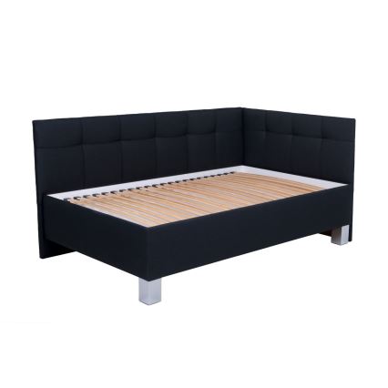 Letto imbottito con materasso e spazio di archiviazione MARIA PETITE 120x200 cm antracite