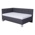 Letto imbottito con materasso e spazio di archiviazione MARIA PETITE 120x200 cm grigio