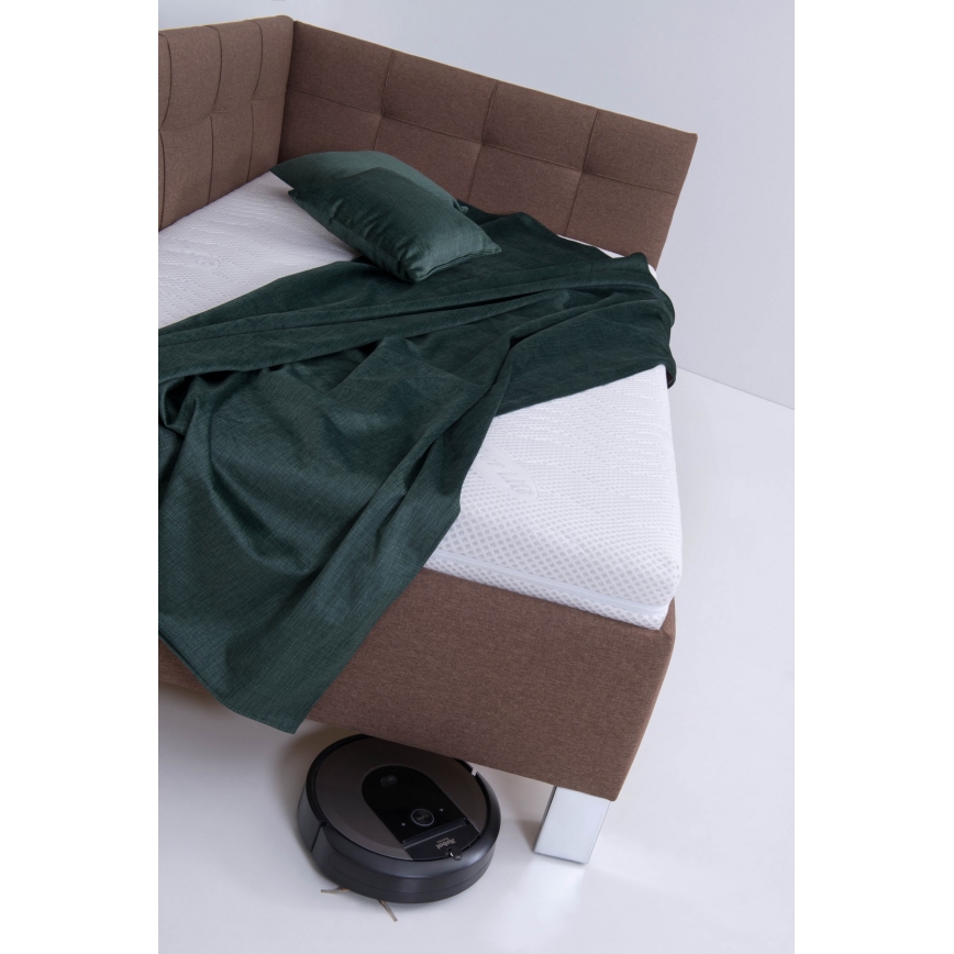 Letto imbottito con materasso e spazio di archiviazione MARIA PETITE 120x200 cm marrone