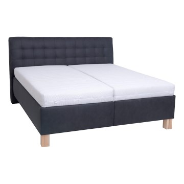 Letto imbottito con materasso e spazio di archiviazione VIOLET 160x200 cm antracite