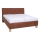 Letto imbottito con materasso e spazio di archiviazione VIOLET 160x200 cm cognac marrone