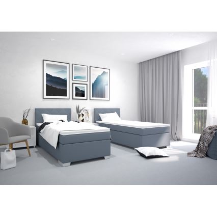 Letto imbottito con materasso IDA 90x200 cm blu