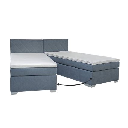 Letto imbottito con materasso IDA 90x200 cm blu