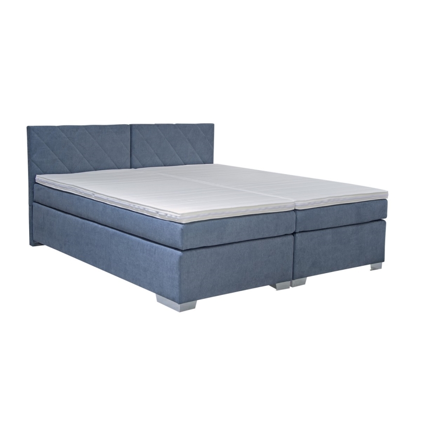 Letto imbottito con materasso IDA 90x200 cm blu