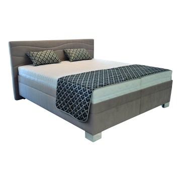 Letto imbottito con materasso WINDSOR 180x200 cm beige