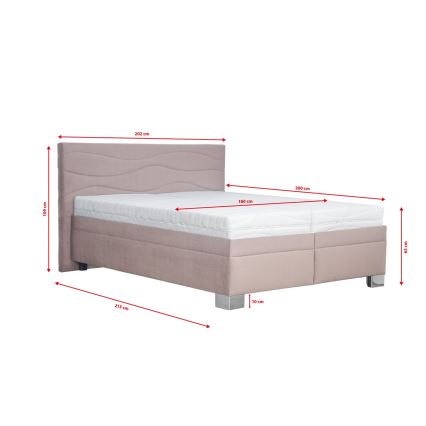 Letto imbottito con materasso WINDSOR 180x200 cm beige