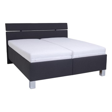 Letto imbottito con spazio di archiviazione senza materasso ALIS 160x200 cm antracite