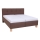 Letto imbottito con spazio di archiviazione senza materasso MARIA 160x200 cm marrone