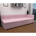 Letto imbottito con testiera universale e vano contenitore AMSTERDAM 90x200 cm rosa