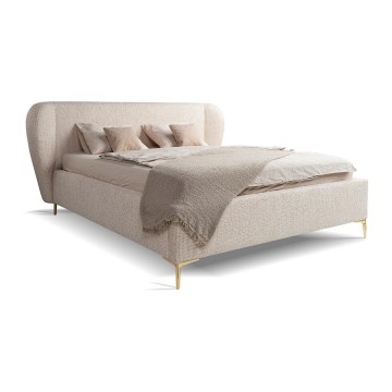 Letto imbottito DALIA 160x200 cm senza materasso, beige