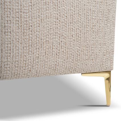 Letto imbottito DALIA 160x200 cm senza materasso, beige