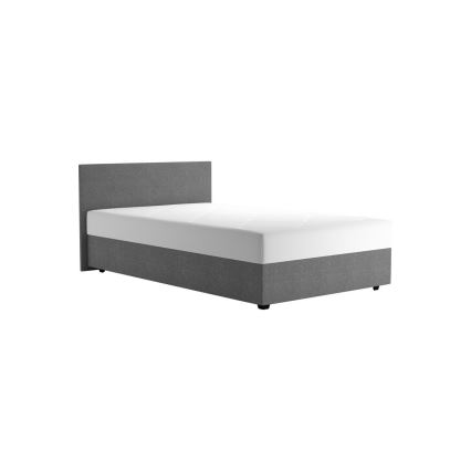 Letto imbottito DARIA 120x200 cm con contenitore e materasso, grigio