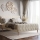 Letto imbottito FLORA 180x200 cm senza materasso, beige