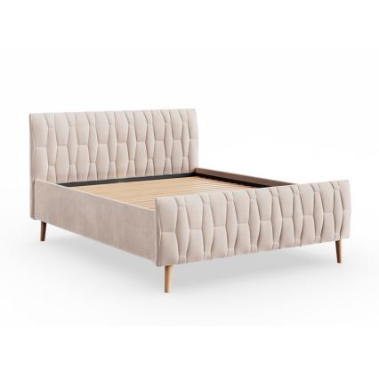 Letto imbottito FLORA 180x200 cm senza materasso, beige