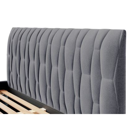 Letto imbottito FLORA 180x200 cm, senza materasso, grigio