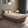 Letto imbottito GEORGE 140x200 cm con contenitore e materasso marrone