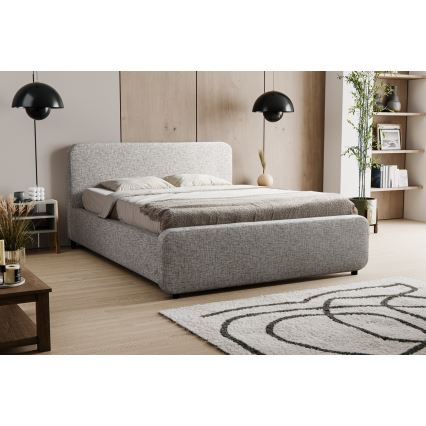 Letto imbottito LAJLA 180x200 cm, senza materasso, beige
