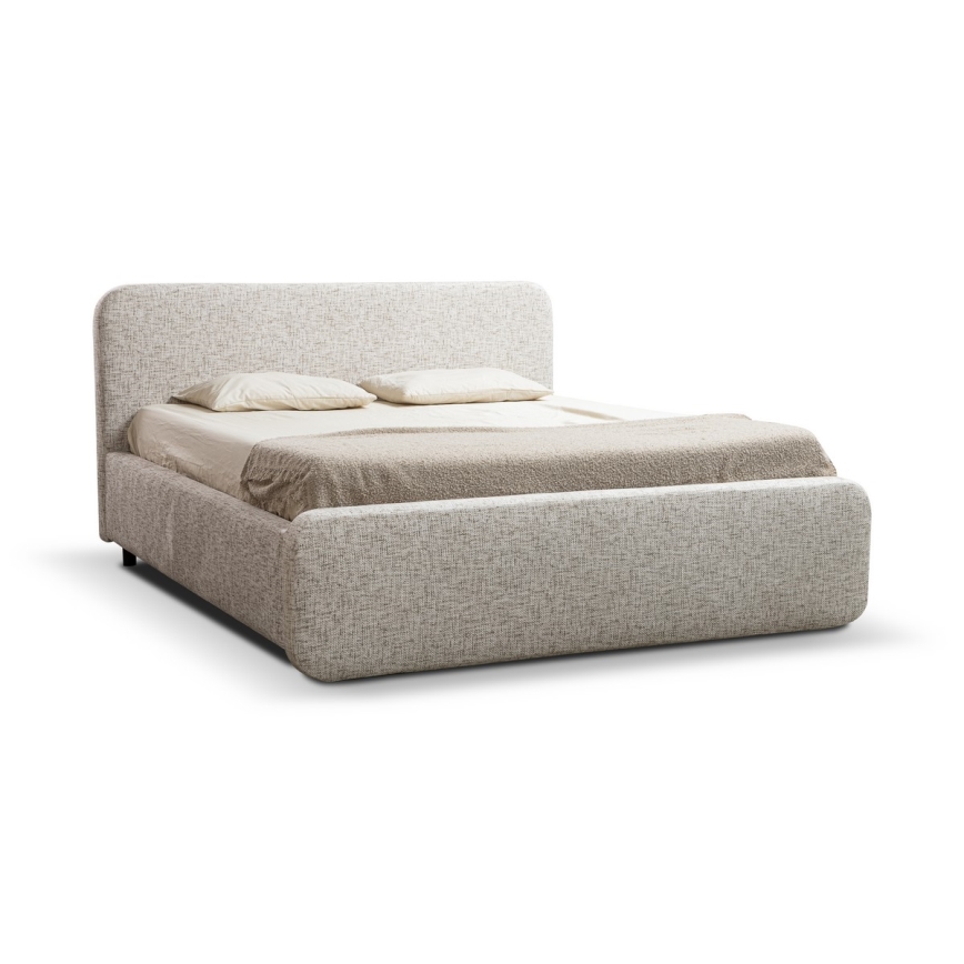 Letto imbottito LAJLA 180x200 cm, senza materasso, beige