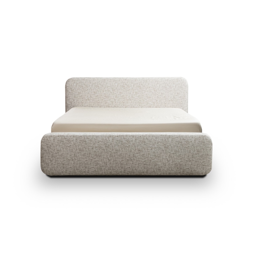 Letto imbottito LAJLA 180x200 cm, senza materasso, beige