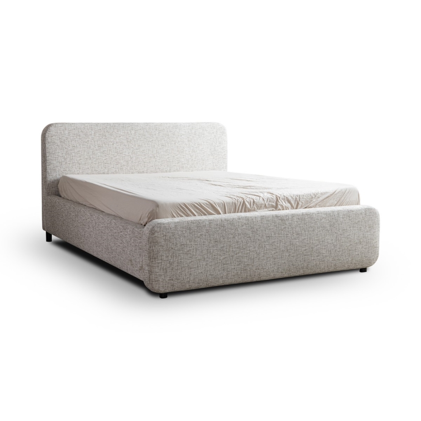 Letto imbottito LAJLA 180x200 cm senza materasso, beige