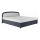 Letto imbottito MALIA 160x200 con materasso a molle e contenitore, grigio