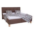 Letto imbottito MARIA con contenitore, 160x200 cm, senza materasso, marrone